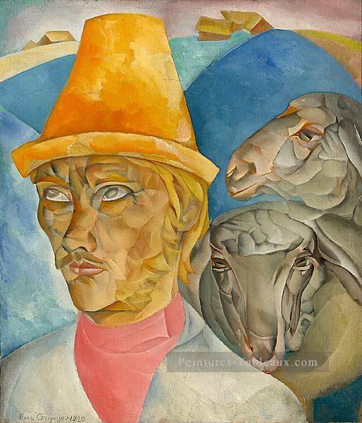 le berger dans les montagnes 1920 Boris Dmitrievich Grigoriev Peintures à l'huile